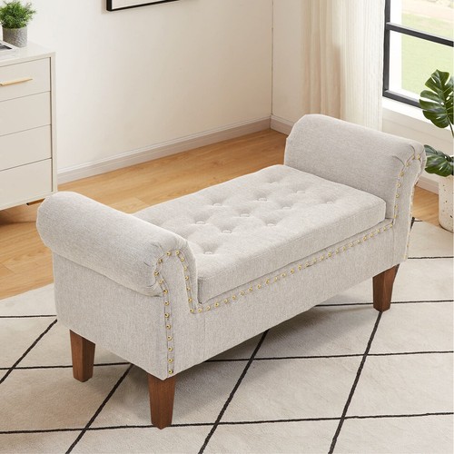 Upholstered bed end bench - upholstered,