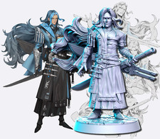 Male Samurai/Warrior - RN EStudio - 32mm - DnD Tabletop Games - Resin Miniature