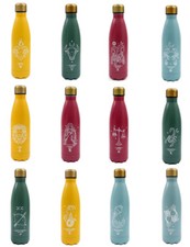 ZODIAC STAR SIGN 500ML STAINLESS STEEL DOUBLE WALL REUSEABLE WATER DRINKS BOTTLE