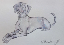 Dog Drawing Original Small
