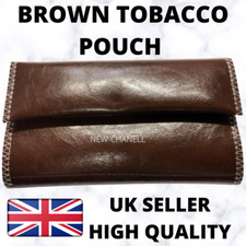 BROWN PU LEATHER TOBACCO POUCH