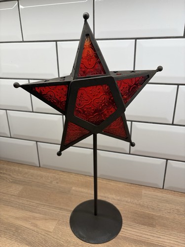 Moroccan style red glass star - style,
