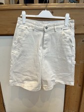 Zara Youth White Cargo Shorts