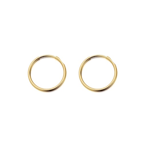 Hoop earrings 9ct yellow - earrings,