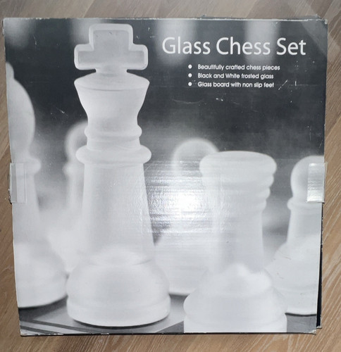 Glass chess set with - chess,