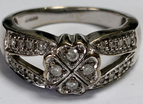 9ct white gold diamonds - &,