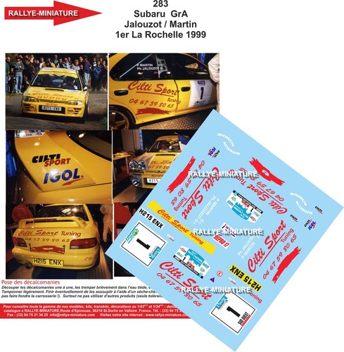 Decals ref 0283 subaru - 0283,
