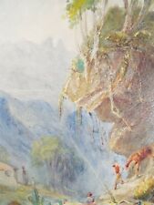 Original Watercolour c1860's, 'The Descent'' -  Attributed to H.  Johnson
