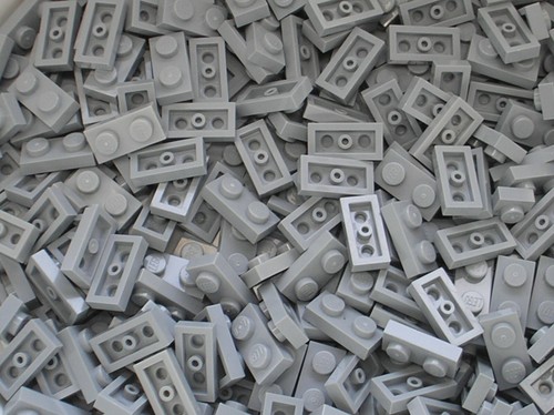 Lego mdstone 1x2 - mdstone, flat