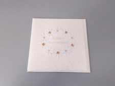 Golden Anniversary Handmade Card by White Cotton Cards England Free UK P&P