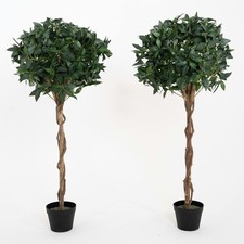 Blooming Artificial -  Fake Bay Laurel Tree (Pair) Topiary Outdoor Use