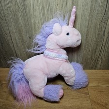 Tesco Vintage Unicorn Soft Toy Plush Pink Purple Horse Pegasus Rare Sparkles 