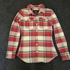 Superdry Fitted Shirt Jacket Check Lumberjack Red Size Small