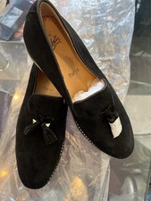 New Black Christian Louboutin Paris Loafers Shoes For Men Size 45 No Box