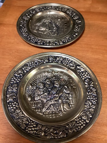 Vintage embossed brass - vintage, 12"