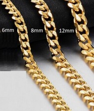 Mens Stainless Steel Gold Curb