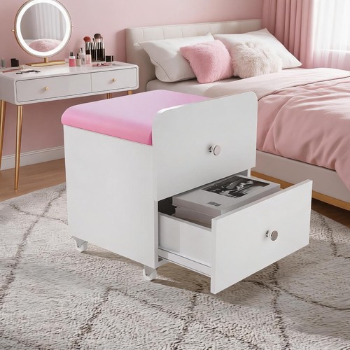 Bedroom upholstered vanity - bedroom,