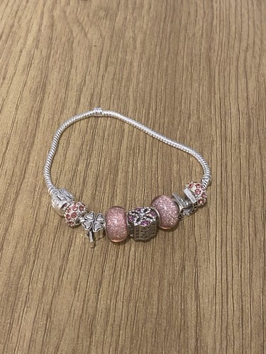 Silver tone charm bracelet - tone,