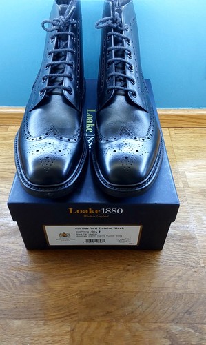 Loake burford black brogue - black,