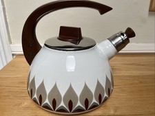 baumann made in germany enamel Stove Top whistling kettle. Vintage