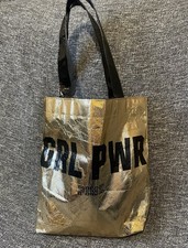 Tote Bag, Victorias Secret - PINK GRL PWR, Shiny Gold And Black Colour