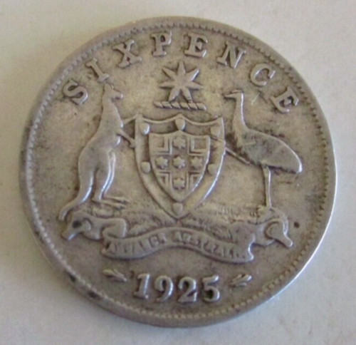 1925 australian sixpence - -,