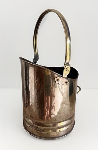Vintage brass coal - brass, scuttle
