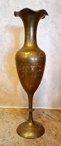 Vintage brass tall - ,