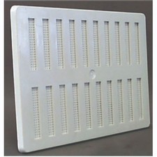 White Plastic Adjustable Air Vent Louvre Grille Cover 9” x 6” with Flyscreen