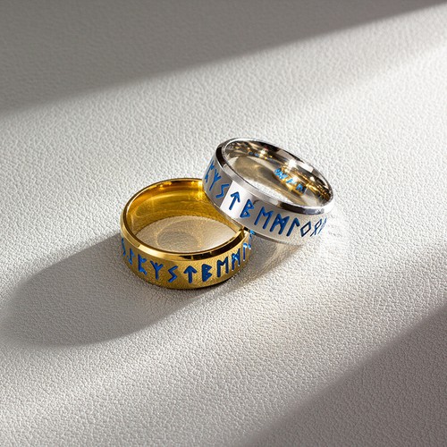 Viking rune ring mens - ring,