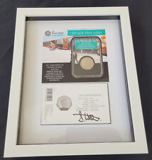 2018 Sir Isaac Newton 50p signed by the designer  Framed display syo Ltd Edition