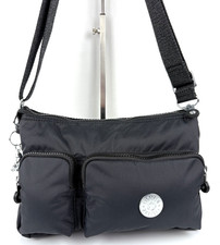 Kipling 'Ameera' Premium Crossbody/Shoulder Bag - Puffed Black - New