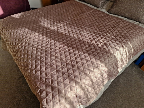 Quilted taupe king - m&s,