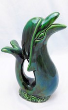 Large GREEN DOLPHIN Gurgle Jug