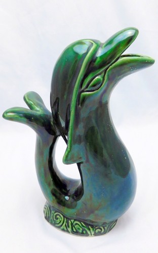 Large green dolphin gurgle - green, jug