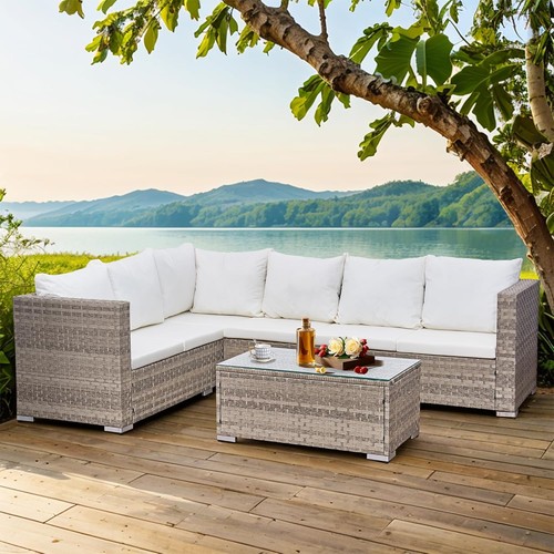 Seater rattan corner sofa - seater,