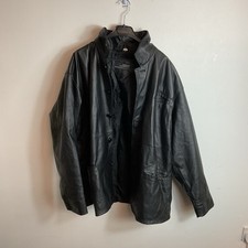 Gents XL Black Leather Button