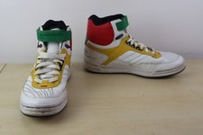 Travel Fox Italia Troop High Top Sneakers UK Size 8 White Hip Hop Old School