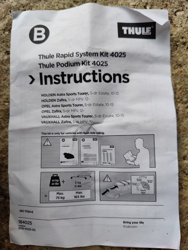 Thule rapid system - system, roof