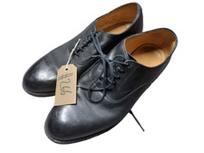 Genuine British Army Black Leather Officers Parade Service Shoes 10L UK #266