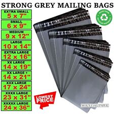 Grey Mailing Bags Poly Postage Self Seal Plastic Postal Package Shipping Parcel