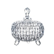 Glass European Style Candy Jar With Lid Candy Storage Box Colorful Snack Jar