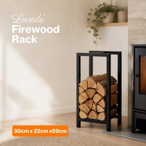 Levede firewood rack metal - rack,