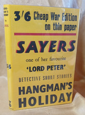 Dorothy L. Sayers "Hangman's Holiday" Gollancz Lord Peter Wimsey Hardback w/FDJ