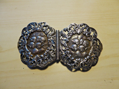 Vintage silver plated belt - silver,