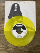 Larry Wallis - 7" single - Police Car - Stiff Records 1977 - EX/VG+YELLOW VINYL