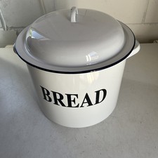 Large Vintage White Enamel