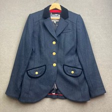 JOULES Tweed Jacket UK 12 Navy