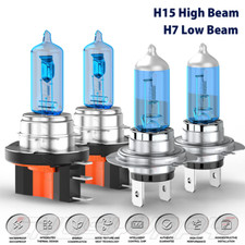 For VW Golf MK6 2009-2016 H15+H7 55W 12V Headlight High/Low Beam Bulbs Kit