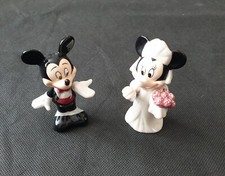 Disney Mickey Mouse and Minnie Mouse Bride and Groom Wedding Salt and Pepper Pot